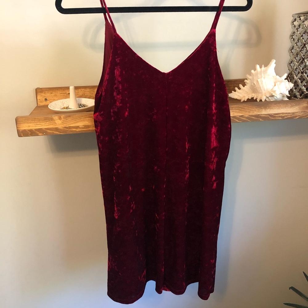 Red velvet dress